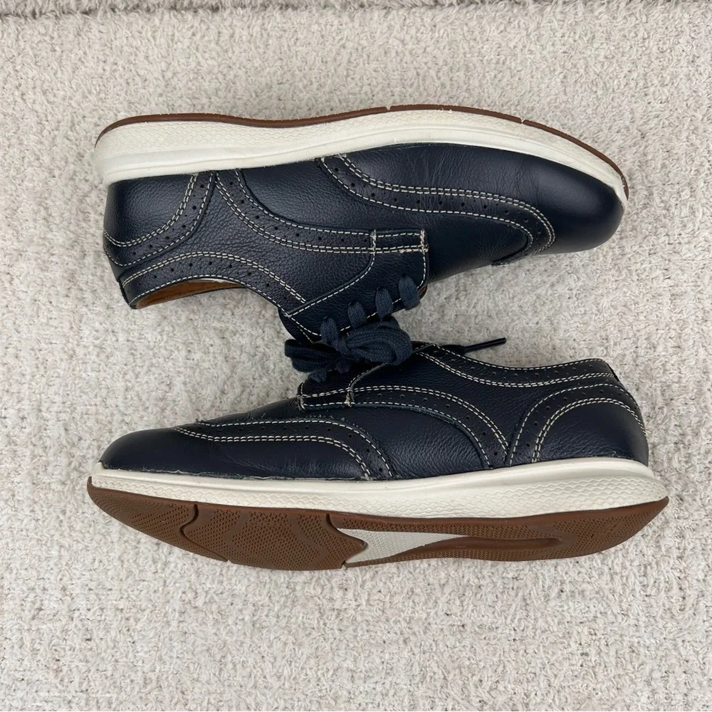 Florsheim Boys 3.5M Navy‎ Milled White Sole Great Lakes Wingtip Oxford Uniform